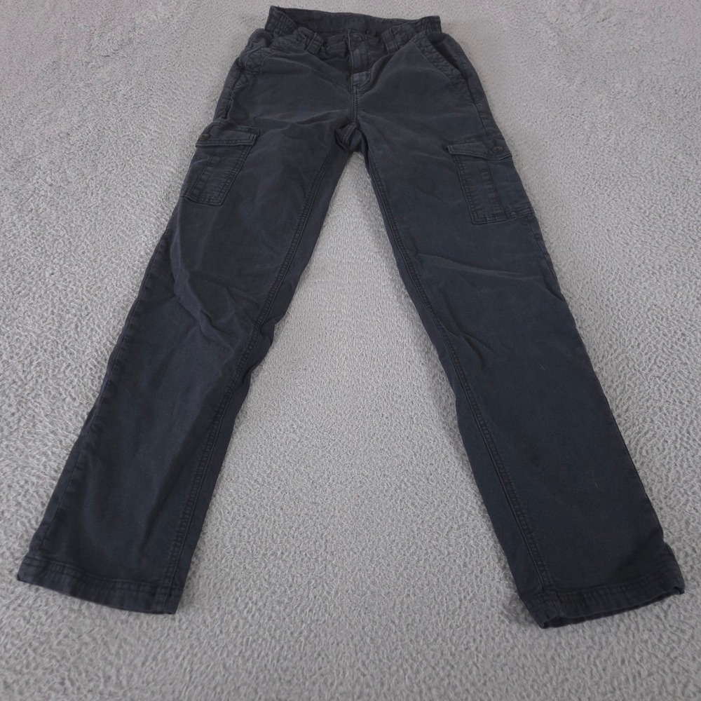 American Eagle‎ Pants Womens 0 Black Straight Leg Stretch Cargo  Utility Pocket